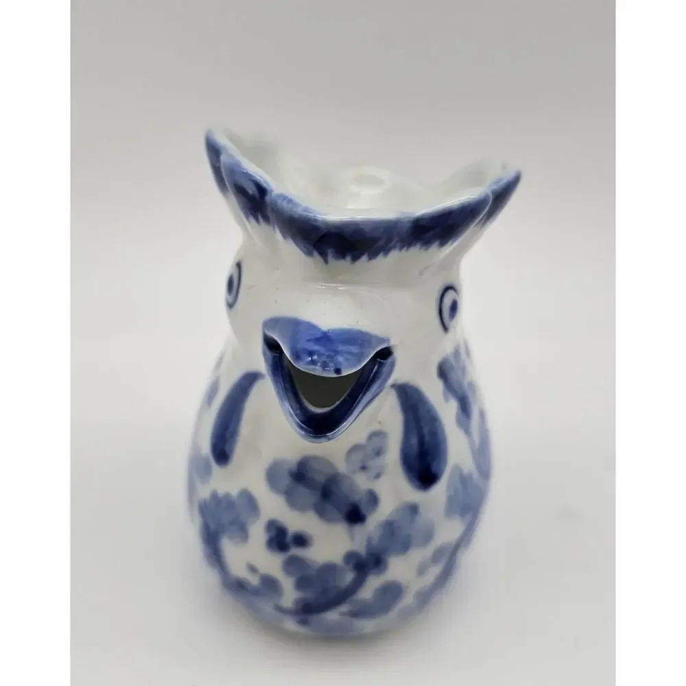 Vintage Andrea by Sadek Rooster Mini Creamer Pitcher Blue